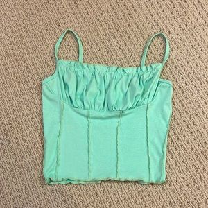 Girls green crop top